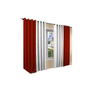 Rideaux anneau cousu - Un battant - Deux battant