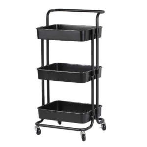 Etagère à roulettes 3 plateaux avec poignée