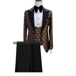 Costume multi couleurs à gilet croisé