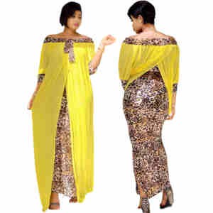 Robe moulante avec gilet - Manches 3/4 à Col élastiquehij