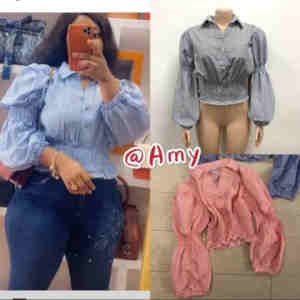 Haut coupé élastique - manches longues