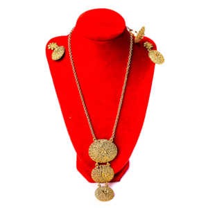 Collier Demi-Sautoir - 2 grammes d'or - Boucles d'oreille - modèle 1