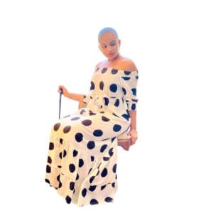 Robe longue - Col élastique - manches 3/4