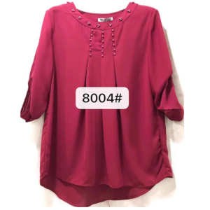 Haut léger à perle sur le col - manches longues