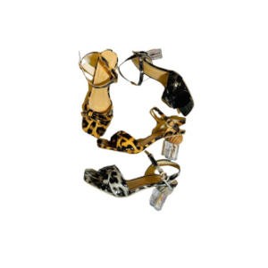 Sandales Léopard à talons carrés