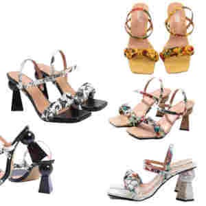 Sandales à talons hauts pour femmes - Modèle fleurie MS 87046-1