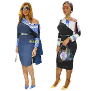 Robe dame moulante - taille moyenne au genou - manches longues