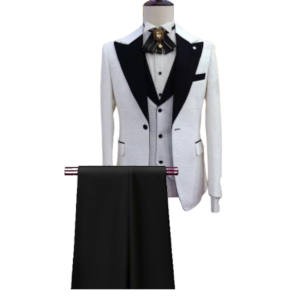 Costume 3 pièces (Veste + Gilet + Pantalon) - Smoking pour homme - modèle 1