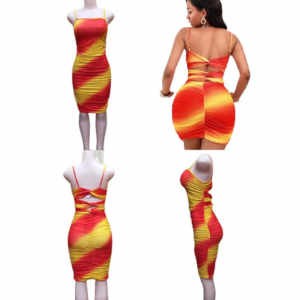 Robe sexy à dos décortiqué - bretelles mince