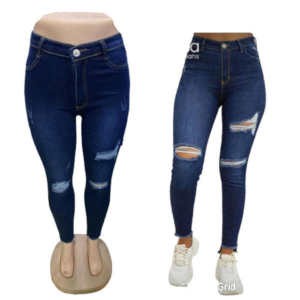 Legging blessé à taille mi-haute - Pantalon skinny