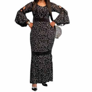 Robe moulante - Col rond, manches longues