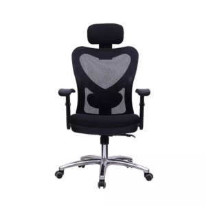 Fauteuil de bureau américain - Charge 150Kg - Similicuir gris - Confort ergonomique avec lift - Appui-tête