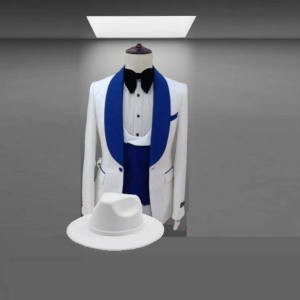 Veste de cérémonies à revers bleu