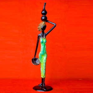 Statue Abstraite PORTEUSE - en bronze - 20 cm