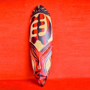 Masque en bois sculpté - modèle N°3 - 46 cm de hauteur