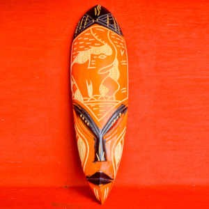 Masque en bois sculpté - modèle N°1 - 46 cm de hauteur