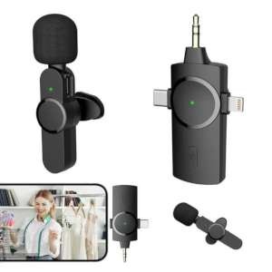 Micro-cravate sans fil Lavalier 3 en 1